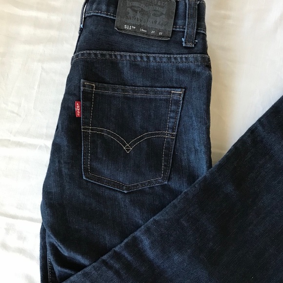 Levi’s 511 Boys 27x27 size 14 Dark Wash - Picture 3 of 7